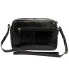 EL FORREST LB33-68 fekete női bőr válltáska, oldaltáska, crossbody 25 x 18 x 7 cm