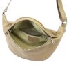 Luka 24-010 mogyoró női bőr övtáska, crossbody 34 x 19 x 13 cm