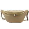 Luka 24-010 mogyoró női bőr övtáska, crossbody 34 x 19 x 13 cm