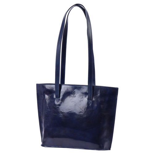 Florence 47 navy kék női bőr kézitáska, válltáska, shopper 39 x 28 x 10.5 cm
