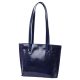 Florence 47 navy kék női bőr kézitáska, válltáska, shopper 39 x 28 x 10.5 cm