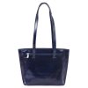 Florence 47 navy kék női bőr kézitáska, válltáska, shopper 39 x 28 x 10.5 cm
