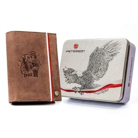   Peterson PTN 317PW-01 2-1-4 HUNTER barna férfi bőr pénztárca