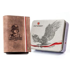   Peterson PTN 317PW-04 2-1-4 HUNTER barna férfi bőr pénztárca