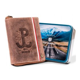   Peterson PTN 340PW-03 2-1-4 HUNTER barna férfi bőr pénztárca