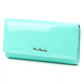   Pierre Cardin 07 SHINY 102 türkiz női rostbőr-bőr pénztárca 18,5 x 10,5 cm