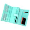Pierre Cardin 07 SHINY 102 türkiz női rostbőr-bőr pénztárca 18,5 x 10,5 cm