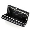 Pierre Cardin 07 SHINY 108 fekete női rostbőr-bőr pénztárca 14,5 x 9 cm