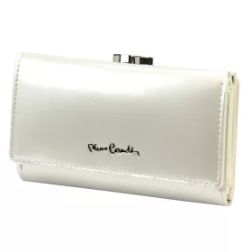   Pierre Cardin 07 SHINY 108 bézs női rostbőr-bőr pénztárca 14,5 x 9 cm