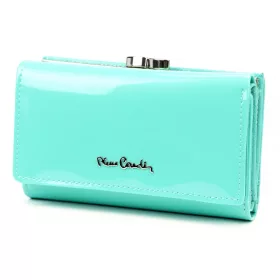   Pierre Cardin 07 SHINY 108 türkiz női rostbőr-bőr pénztárca 14,5 x 9 cm