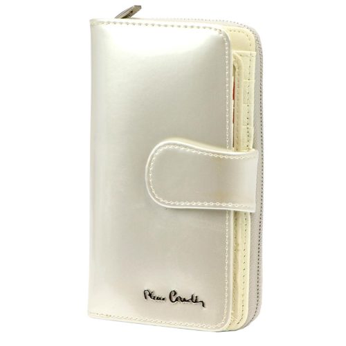 Pierre Cardin 07 SHINY 116 bézs női bőr pénztárca 9,5 x 16,5 cm