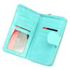 Pierre Cardin 07 SHINY 116 türkiz női bőr pénztárca 9,5 x 16,5 cm