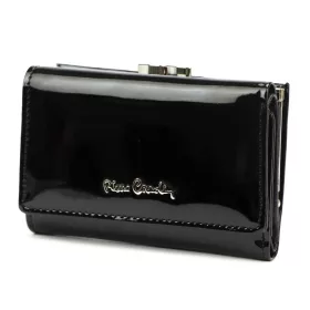   Pierre Cardin 07 SHINY 117 fekete női rostbőr-bőr pénztárca 12,5 x 9 cm