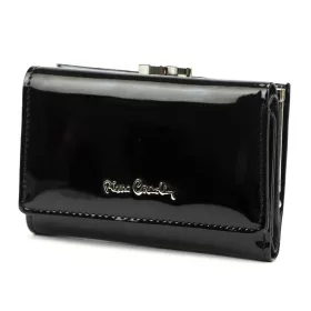   Pierre Cardin 07 SHINY 117 fekete női rostbőr-bőr pénztárca 12,5 x 9 cm