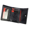 Pierre Cardin 07 SHINY 117 fekete női rostbőr-bőr pénztárca 12,5 x 9 cm