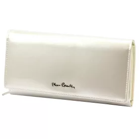   Pierre Cardin 07 SHINY 121 bézs női bőr-rostbőr pénztárca 19,5 x 10 cm