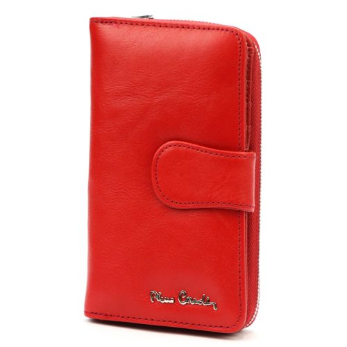 Pierre Cardin 06 ITALY 116 piros női bőr pénztárca 9.5 x 16.5 x 3.8 cm