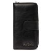 Pierre Cardin 06 ITALY 116 fekete női bőr pénztárca 9.5 x 16.5 x 3.8 cm