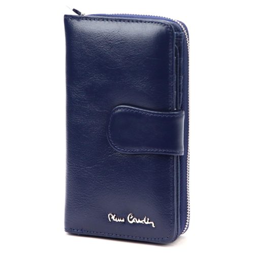 Pierre Cardin 06 ITALY 116 navy női bőr pénztárca 9.5 x 16.5 x 3.8 cm