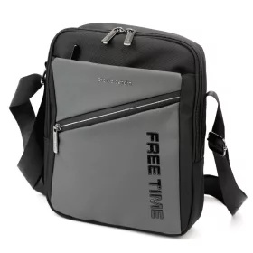   Pierre Cardin 8155 ALAN06 szürke férfi oldaltáska, válltáska 23 x 29 x 8 cm