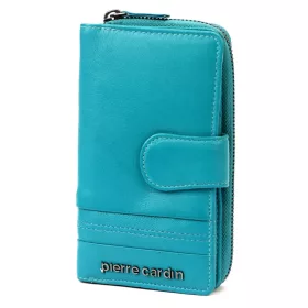   Pierre Cardin TILAK130 2202 türkiz női bőr pénztárca 9,5 x 17 cm
