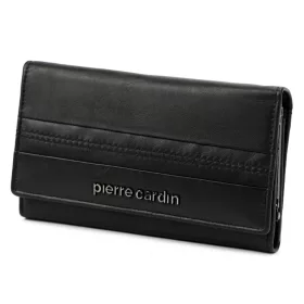   Pierre Cardin TILAK130 455 fekete női bőr pénztárca 16 x 9,5 cm