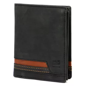   Nordee HVAL N4 fekete férfi bőr pénztárca 10 x 12.5 x 3 cm