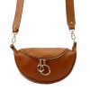 Luka 20-033 barna női bőr válltáska, oldaltáska, crossbody 25 x 16 x 10 cm