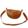 Luka 20-033 barna női bőr válltáska, oldaltáska, crossbody 25 x 16 x 10 cm
