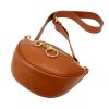 Luka 20-033 barna női bőr válltáska, oldaltáska, crossbody 25 x 16 x 10 cm