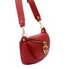 Luka 20-033 piros női bőr válltáska, oldaltáska, crossbody 25 x 16 x 10 cm