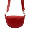 Luka 20-033 piros női bőr válltáska, oldaltáska, crossbody 25 x 16 x 10 cm