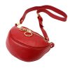 Luka 20-033 piros női bőr válltáska, oldaltáska, crossbody 25 x 16 x 10 cm
