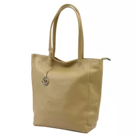   Gregorio 1728 bézs női bőr válltáska, shopper 37 x 35 x 14 cm