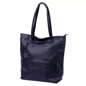   Gregorio 1728 sötétkék női bőr válltáska, shopper 37 x 35 x 14 cm
