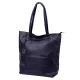 Gregorio 1728 sötétkék női bőr válltáska, shopper 37 x 35 x 14 cm