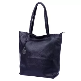  Gregorio 1728 sötétkék női bőr válltáska, shopper 37 x 35 x 14 cm