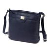 Luka 20-076 navy kék női bőr válltáska, oldaltáska, crossbody 24 x 20 x 10 cm