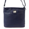 Luka 20-076 navy kék női bőr válltáska, oldaltáska, crossbody 24 x 20 x 10 cm