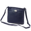 Luka 20-076 navy kék női bőr válltáska, oldaltáska, crossbody 24 x 20 x 10 cm