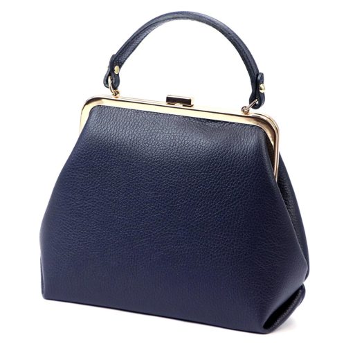 Luka 24-024 navy kék női bőr kézitáska, válltáska 27 x 23 x 11 cm