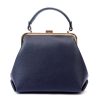 Luka 24-024 navy kék női bőr kézitáska, válltáska 27 x 23 x 11 cm