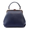 Luka 24-024 navy kék női bőr kézitáska, válltáska 27 x 23 x 11 cm
