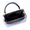 Luka 24-024 navy kék női bőr kézitáska, válltáska 27 x 23 x 11 cm