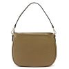 Luka 24-040 taupe női bőr kézitáska, válltáska, oldaltáska 28.5 x 21 x 10 cm