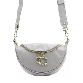   Luka 20-033 szürke női bőr válltáska, oldaltáska, crossbody 25 x 16 x 10 cm