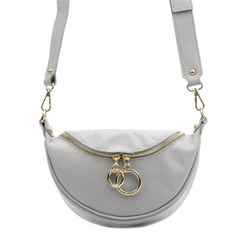Luka 20-033 szürke női bőr válltáska, oldaltáska, crossbody 25 x 16 x 10 cm