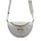 Luka 20-033 szürke női bőr válltáska, oldaltáska, crossbody 25 x 16 x 10 cm