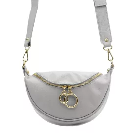   Luka 20-033 szürke női bőr válltáska, oldaltáska, crossbody 25 x 16 x 10 cm