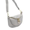 Luka 20-033 szürke női bőr válltáska, oldaltáska, crossbody 25 x 16 x 10 cm